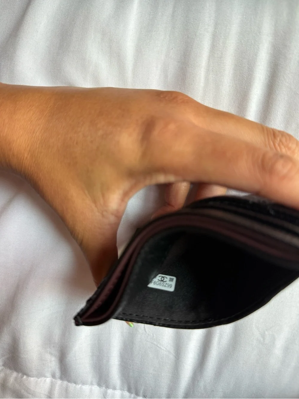 CHANEL Black Card Holder Box with Logo